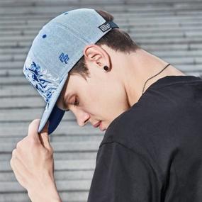 img 1 attached to 🧢 RIOREX Hip Hop Caps - Men's Fashion Animal Embroidery Baseball Cap with Adjustable Leather Belt Strapback Design