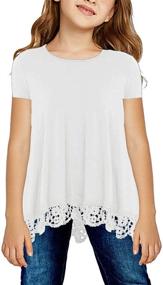 img 1 attached to 👚 Jorssar Casual Blouses T Shirt for Girls' Clothing - Tops, Tees & Blouses