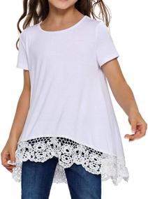 img 4 attached to 👚 Jorssar Casual Blouses T Shirt for Girls' Clothing - Tops, Tees & Blouses