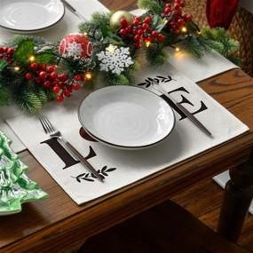 img 1 attached to 🎄 Stunning Artoid Mode Christmas Placemats Perfect for Valentines