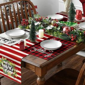 img 2 attached to 🎄 Stunning Artoid Mode Christmas Placemats Perfect for Valentines