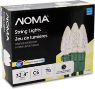 🎄 noma c6 led christmas lights - 70 clear warm white bulbs - 23.8 ft. string light - ul certified - indoor & outdoor логотип