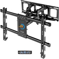 📺 full motion tv wall mount with height setting for 37-80 inch tvs up to 121 lbs - articulating dual arms heavy-duty tilt swivel extend for flat & curved screens - max vesa 600x400mm logo