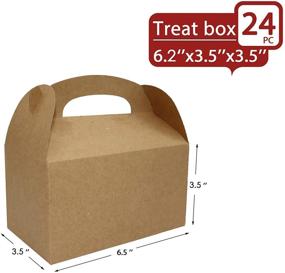 img 3 attached to 🎁 Xxcxpark 24 Pack Brown Goodies Boxes, Kraft Paper Candy Treat Boxes for Birthday Party, Wedding, Baby Shower - 6.2 x 3.5 x 3.5 inches