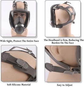 img 1 attached to Respirаtor Reusable Compatible Protection Polishing