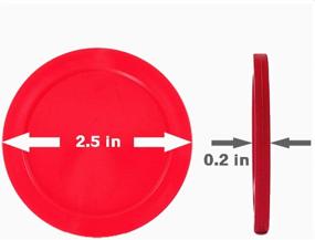 img 2 attached to 🍋 Lemon home Two Colored Air Hockey Pushers and Red Pucks - Game Table Replacement Accessories (4 Striker, 4 Puck Packs)