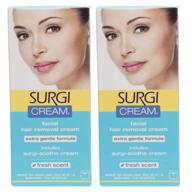 🧖 surgi extra gentle facial hair removal cream, 1 oz x 2 pack for effective results logo