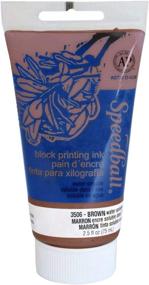 img 3 attached to 🎨 2.5-Ounce Tube of Speedball Brown Water-Soluble Block Printing Ink