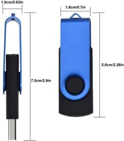 img 2 attached to 🔑 Kepmem USB Flash Drive Bulk 2GB Pack of 5 - Metal Thumb Drives Multipack - Portable Memory Stick - Blue Swivel Jump Drive - Ideal for Company, Business, Party Data Storage