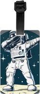 virtualshelf astronaut suitcase luggage tags ldentify name id privacy secure labels baggage perfect case logo