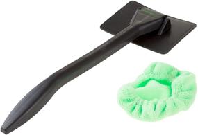 img 2 attached to 🍃 Green Windshield Cleaner Set - Microfiber Cloth, Handle, and Pivoting Head - Efficient Glass Washing Tool for Windows by Stalwart