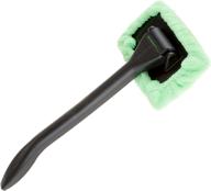 🍃 green windshield cleaner set - microfiber cloth, handle, and pivoting head - efficient glass washing tool for windows by stalwart logo