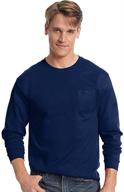 👕 hanes tagless long sleeve pocket deep: the ultimate comfort and style combo logo