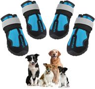 durable dog shoes for all seasons: waterproof boots paw protector with reflective strip, non-slip sole for winter snow and hot pavement - ideal for small, medium, and large dogs logo