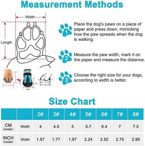 img 3 attached to Durable Dog Shoes for All Seasons: Waterproof Boots Paw Protector with Reflective Strip, Non-Slip Sole for Winter Snow and Hot Pavement - Ideal for Small, Medium, and Large Dogs