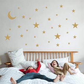 img 1 attached to 🎨 Pack of 16 Kids Stencils for Home Decor - Reusable Star, Circle, Heart, Moon Shape Patterns for Wall Painting, 5.9 Inches