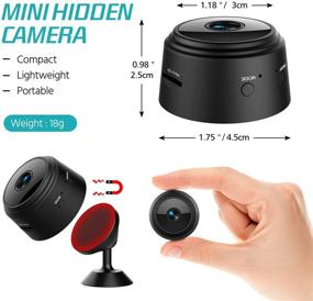img 2 attached to 📷 Мини шпионская камера 1080p с аудио в прямом эфире WiFi - Портативная камера ночного видения с функцией обнаружения движения - Беспроводная маленькая HD няня камера, секретная камера наблюдения для дома или офиса