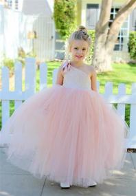 img 2 attached to 👗 Stylish Ekidsbridal One Shoulder Wedding Pageant Dresses - Grab Gorgeous Girls' Clothing for Special Occasions!