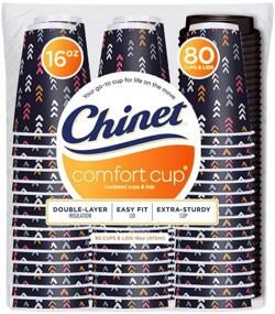 img 1 attached to 🥤 Chinet Comfort Cups with Lids, 16 oz, 80 ct - Limited Edition