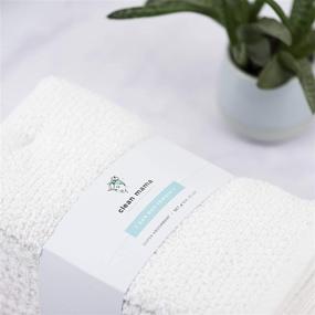 img 1 attached to White Bar Mop Cleaning Towels – Set 🧼 of 6, 100% Cotton Kitchen Utility Towels by Clean Mama