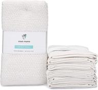 white bar mop cleaning towels – set 🧼 of 6, 100% cotton kitchen utility towels by clean mama logo