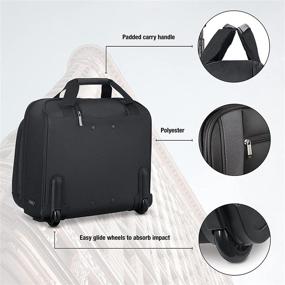 img 1 attached to 👜 Solo New York Bryant Rolling Bag: Stylish Travel Companion for Laptops up to 17.3-Inch, Black/Grey, 14" x 16.8" x 5