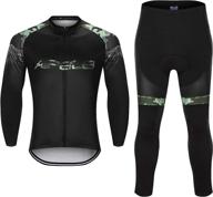 full sleeve men's cycling jersey suit with 3d padded breathable pant sportswear set logo