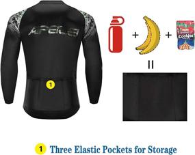 img 2 attached to Full Sleeve Men's Cycling Jersey Suit with 3D Padded Breathable Pant Sportswear Set