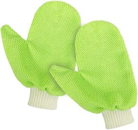 img 4 attached to 🧤 MIG4U Microfiber Dusting Mitts for General Purpose Cleaning, Home Polishing, and Drying - 1 Pair Green