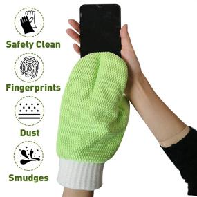 img 1 attached to 🧤 MIG4U Microfiber Dusting Mitts for General Purpose Cleaning, Home Polishing, and Drying - 1 Pair Green