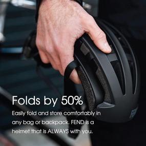 img 1 attached to 🚲 Enhance Safety with FEND One Foldable Bike Helmet - Safety Certified Adult Mens and Womens Bike Helmet for Bicycle, Road Bike, Scooter, and Commuting