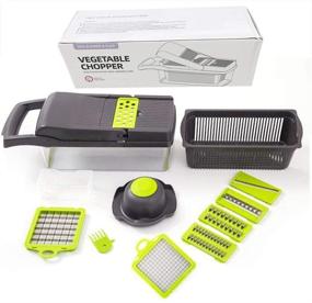 img 1 attached to 🥦 Gorgenius Vegetable Chopper: A Versatile Onion Chopper and Vegetable Slicer with Stainless Steel Blade, Clean Brush, and Instructional Video - Made in USA