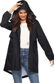 img 3 attached to Adjustable Waterproof Jacket Coats Women Outdoor Recreation in Outdoor Clothing