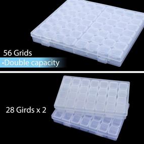 img 1 attached to 📦 Convenient and Versatile: SGHUO 5 Pack Diamond Painting Boxes Organizer with 56 Grids and 400pcs Label Stickers for Sewing, Nail Diamonds, and More!