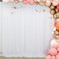 📸 shidianyi 8 x 8, white sequin backdrops for sparkling photography: perfect for parties, weddings, and photo booths! logo