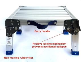 img 2 attached to MaxWorks 80773 Lightweight Foldable Aluminum Platform & Step Stool with 350 lbs. Weight Capacity