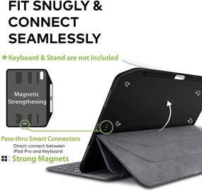 img 2 attached to SwitchEasy CoverBuddy 2020 Case for iPad Pro 12.9 Inch, Compatible with Magic Keyboard and Smart Folio, with Pencil Holder and Apple Pencil Charging Support - Grey (Keyboard Not Included)