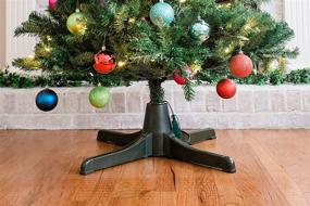 img 1 attached to 🐢 Teal Turtle Winter Wonderland Rotating Christmas Tree Stand for Artificial Trees