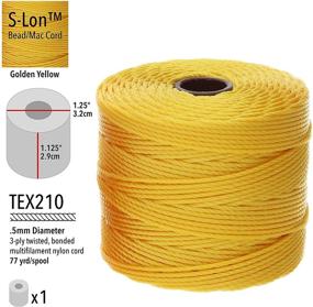 img 2 attached to 🧵 The Beadsmith S-Lon #18 Golden Yellow Cord – 77 Yard Card – Perfect for Stringing, Beading, Crochet, and Micro-Macrame Jewelry – Kumihimo Compatible