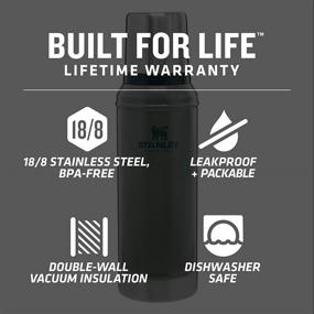 img 3 attached to 🧊 Stanley Classic Vacuum Insulated Wide Mouth Bottle - BPA-Free Stainless Steel Thermos for Cold & Hot Beverages: 1 QT & 20 oz Options