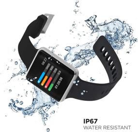 img 2 attached to 📱 iTouch Air SE Smartwatch Fitness Tracker: Heart Rate, Step Counter, Sleep Monitor, Text Messages - IP67 Water Resistant for Women and Men with 30-Day Battery - Touch Screen Compatible with Android & iOS (45mm)