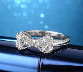 img 1 attached to Classic Sterling Zirconia Bow Knot Engagement