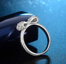 img 2 attached to Classic Sterling Zirconia Bow Knot Engagement