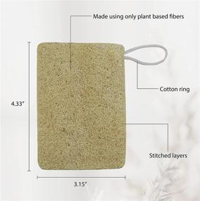 img 3 attached to 🌿 AGAINATURE Natural Loofah Sponge Rectangle 10 Pack: Plant-Based Fiber Cleaning Scrubber - Ideal for Dishes, Non-Scratch Kitchen Sponges - Biodegradable, Eco-Friendly, Compostable