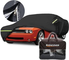 img 4 attached to Waterproof Car Cover for 2008-2020 Dodge Challenger SXT, GT, RT, R/T Scat Pack, SRT Hellcat Redeye - All Weather Outdoor Full Exterior Cover for Rain, Sun, and UV Protection