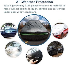 img 1 attached to Waterproof Car Cover for 2008-2020 Dodge Challenger SXT, GT, RT, R/T Scat Pack, SRT Hellcat Redeye - All Weather Outdoor Full Exterior Cover for Rain, Sun, and UV Protection