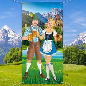 img 3 attached to Oktoberfest Decorations Bavarian Backdrop Background