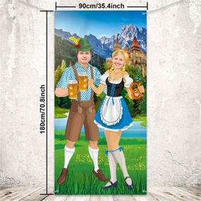 img 2 attached to Oktoberfest Decorations Bavarian Backdrop Background