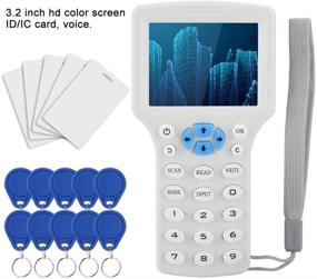 img 1 attached to Multi Frequency RFID ID Card Reader with Writer and Copier – Supports EM4100/EM4200 – Includes 5 ID Cards, UID Secret Key, and Key Chain ID