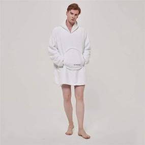 img 1 attached to Oversized Animal Wearable Hoodie Blanket for Men and Women